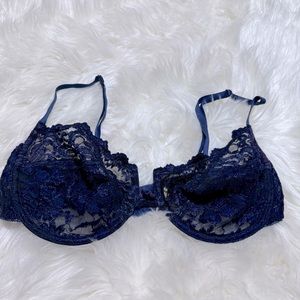 Victoria’s Secret vintage gold label navy lace bra size‎ 38C